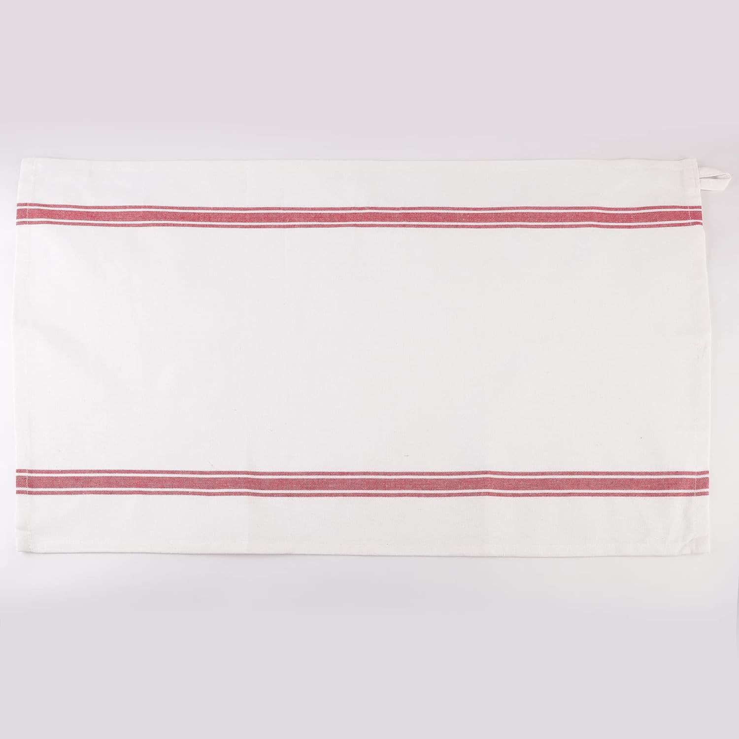 Kitchen Dish Towels with Vintage Design for Kitchen Decor, 100% Cotton Kitchen Towels, Super Absorbent (Size: 15X25 Inches), Set of 12, White with Red
