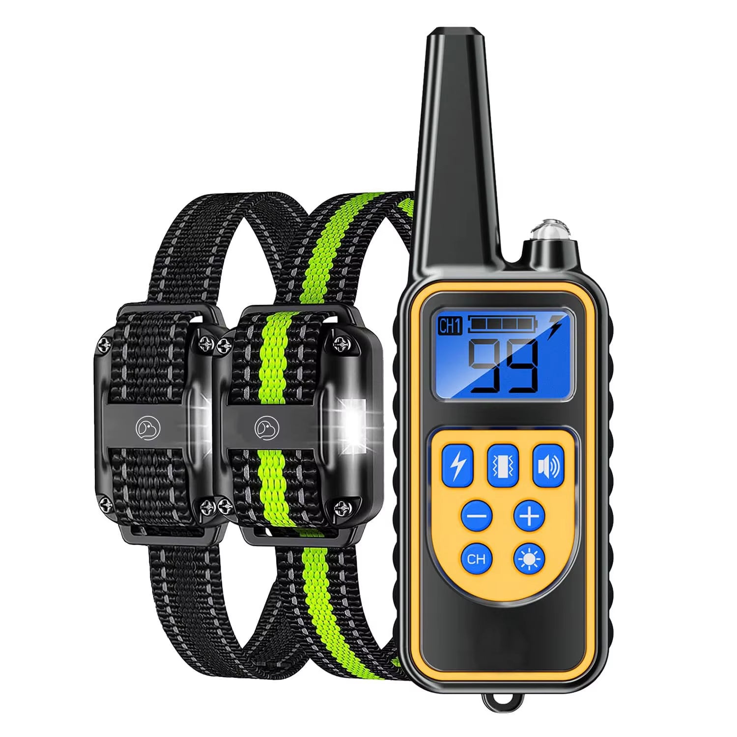 Smart Dog Shock Collar, Dog Training Collar with Remote, Waterproof Shock Collar for Large Medium Small Dogs, Training Collar Fo