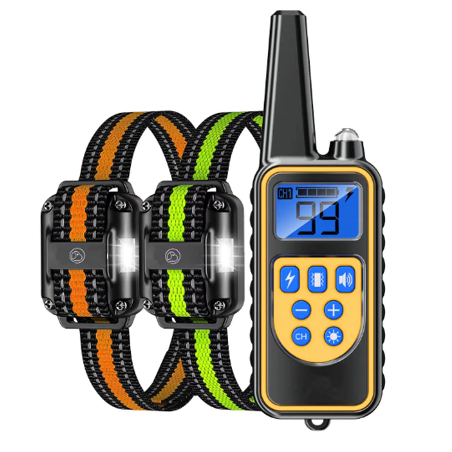 Smart Dog Shock Collar, Dog Training Collar with Remote, Waterproof Shock Collar for Large Medium Small Dogs, Training Collar Fo