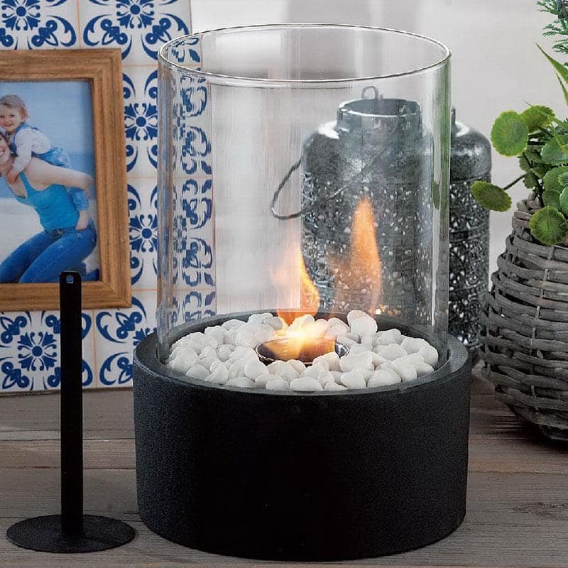 JHY DESIGN Extra Large Portable Tabletop Fire Bowl 22x28cm – Bio Ethanol, Ventless, Indoor/Outdoor