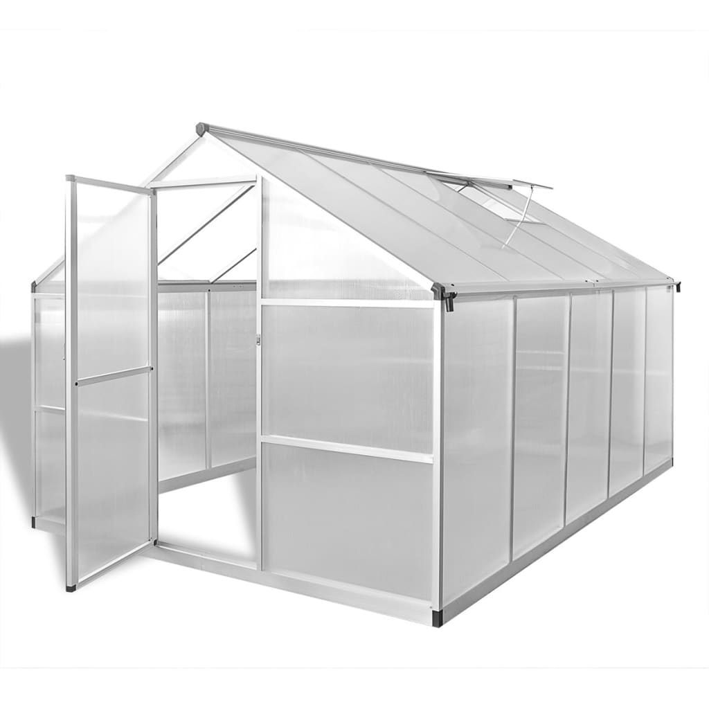 vidaXL Greenhouse Outdoor Grow House Green House with Base Frame Aluminum