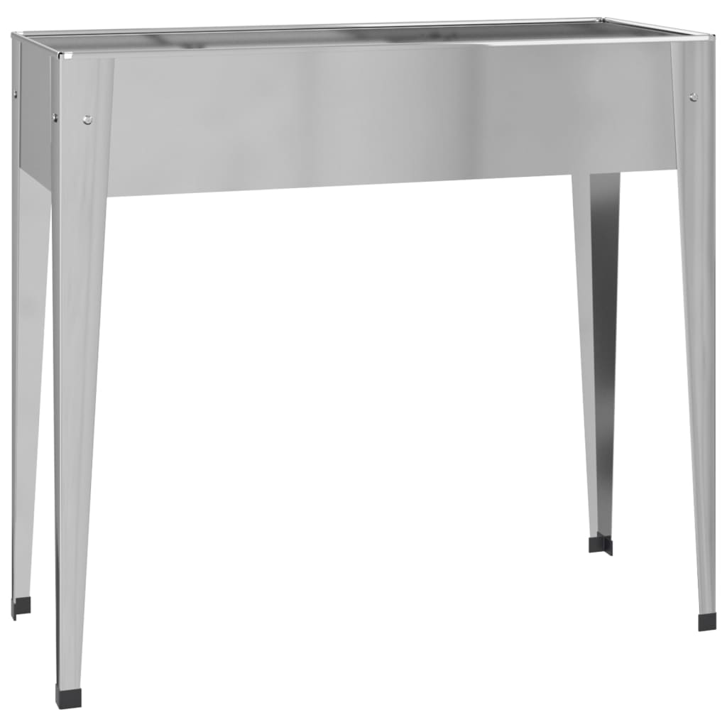 vidaXL Garden Planters 2 pcs Galvanized Steel