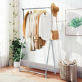 Extendable Foldable Heavy Duty Clothing Coat Rack Stand with Hanging Rod-0