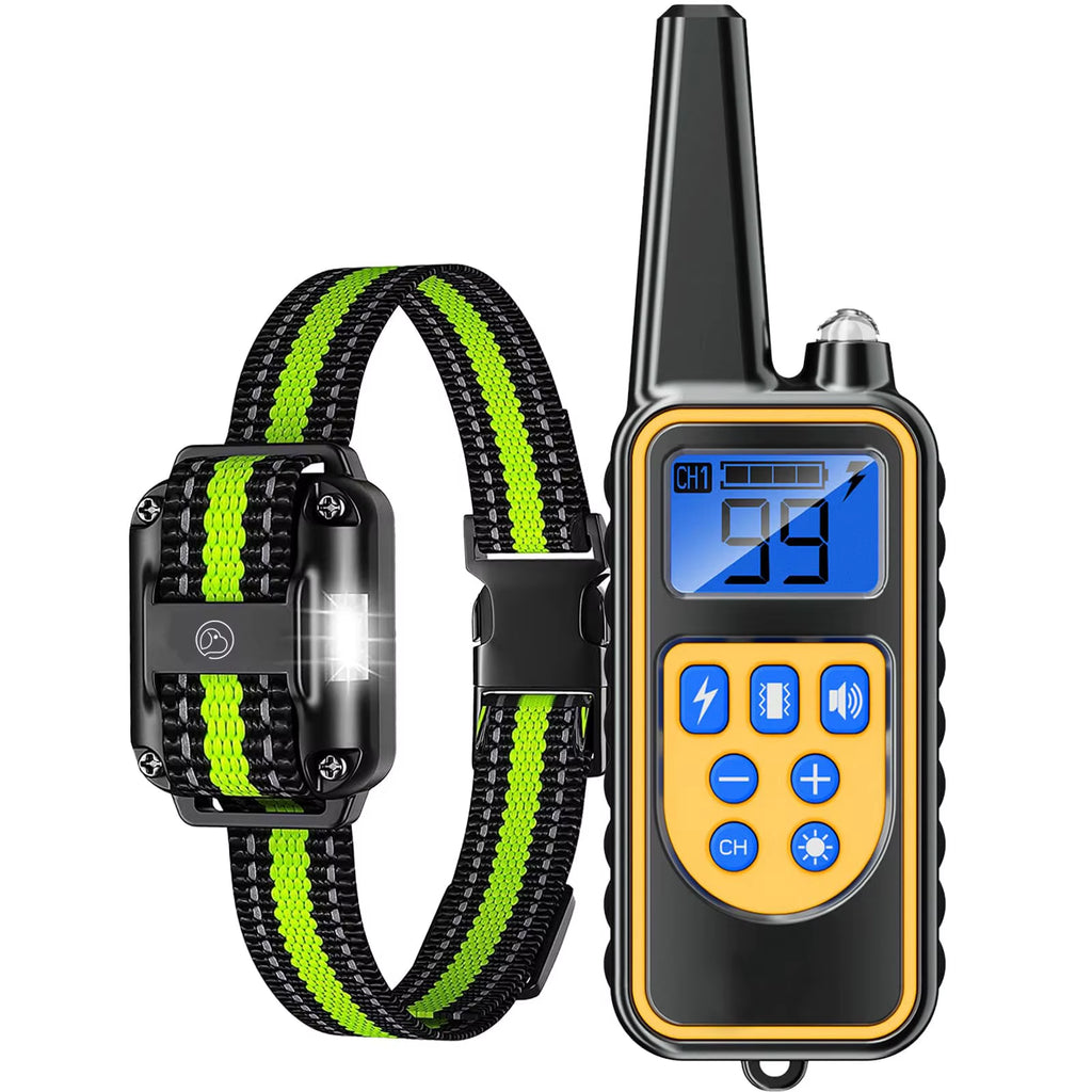 Smart Dog Shock Collar, Dog Training Collar with Remote, Waterproof Shock Collar for Large Medium Small Dogs, Training Collar Fo
