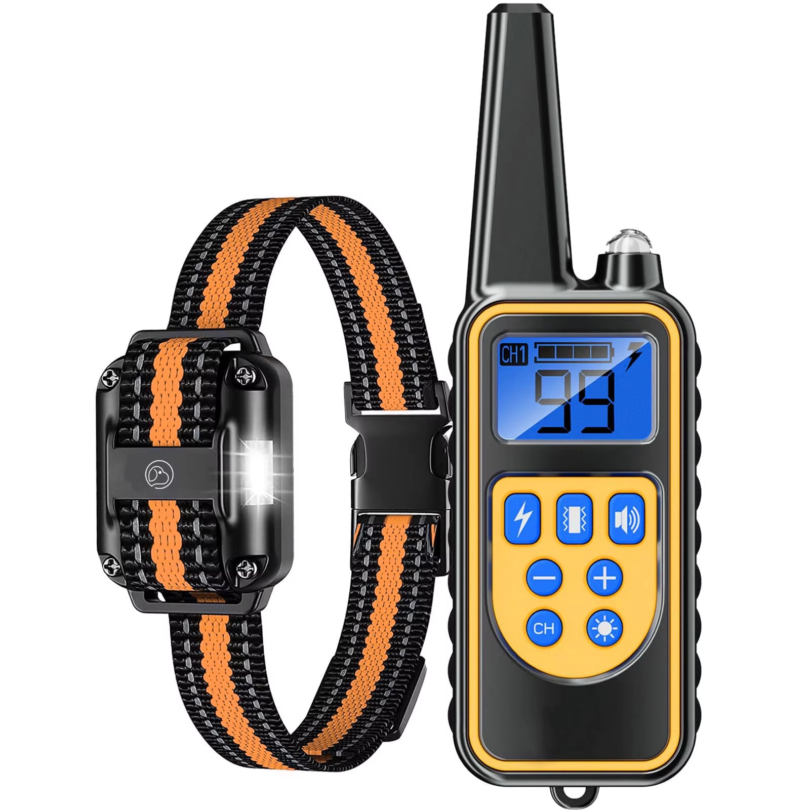 Smart Dog Shock Collar, Dog Training Collar with Remote, Waterproof Shock Collar for Large Medium Small Dogs, Training Collar Fo