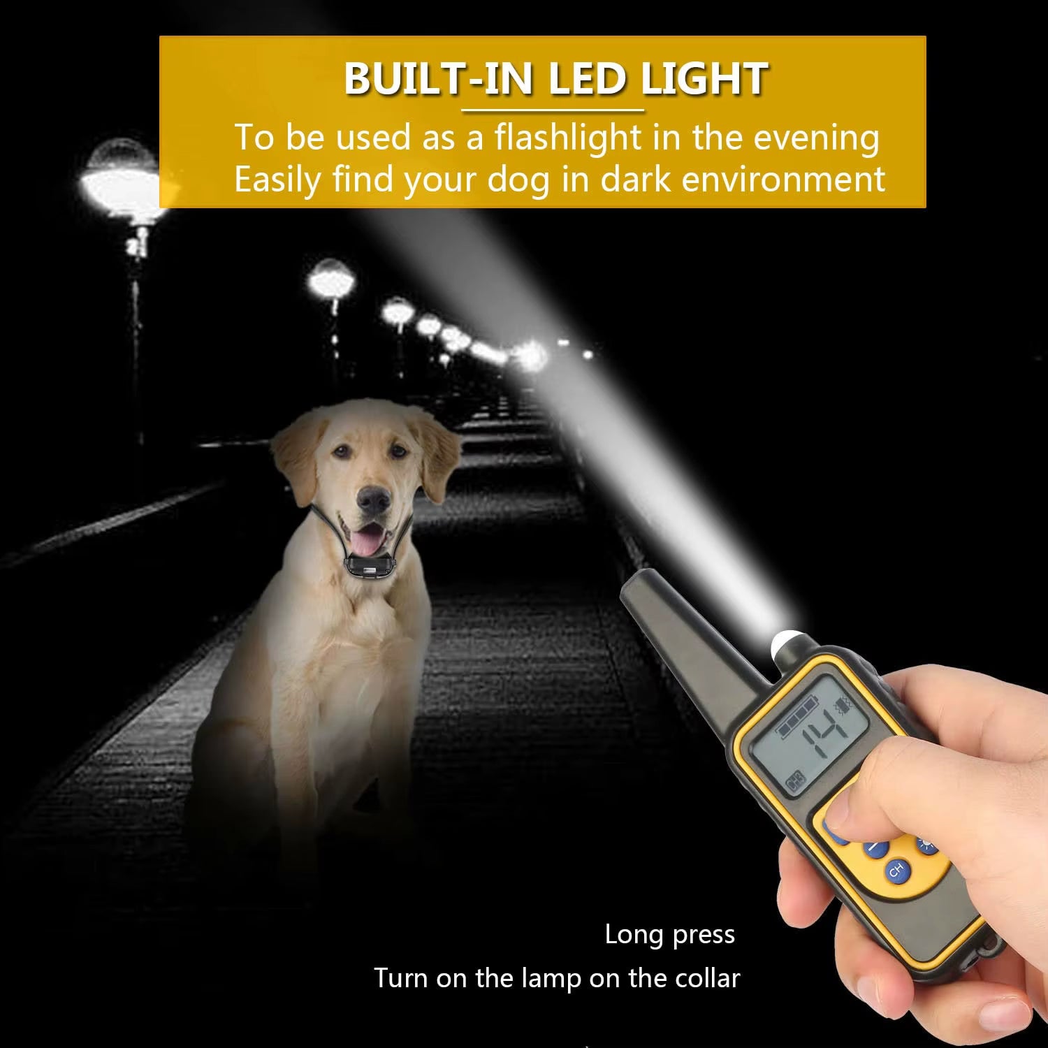 Smart Dog Shock Collar, Dog Training Collar with Remote, Waterproof Shock Collar for Large Medium Small Dogs, Training Collar Fo